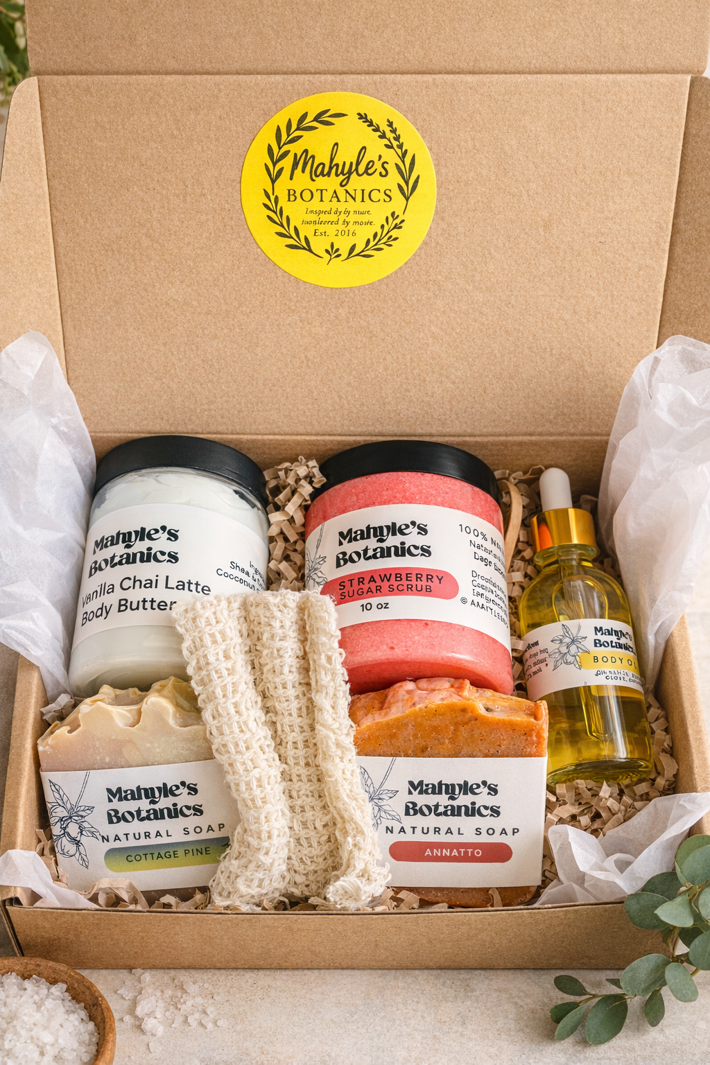 Bundle: Body Butter, Sugar Scrub, Soaps & Body Oil