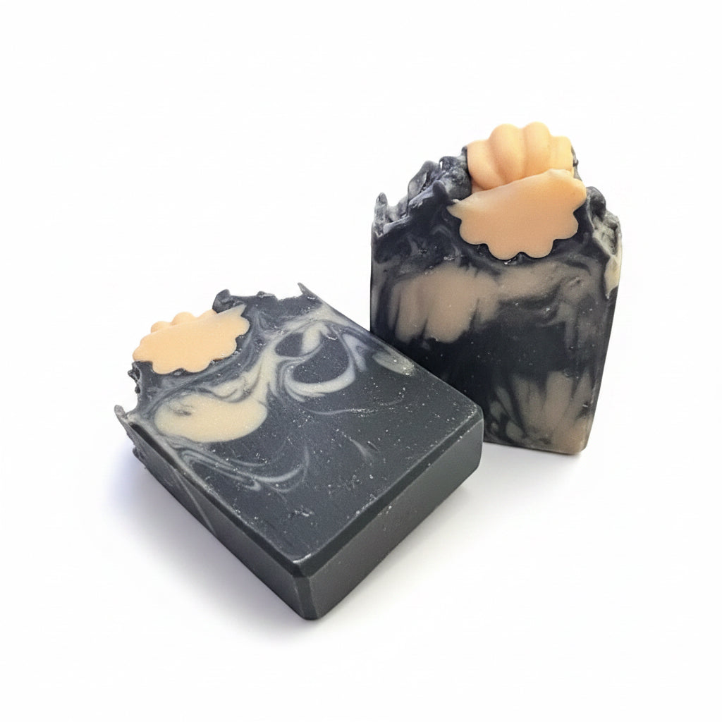 Pumpkin Charcoal Swirls Soap